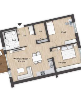 Schöne 3-Zimmer Neubauwohnung mit Balkon - Bamberg