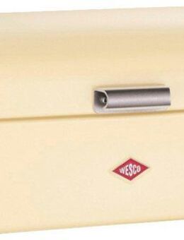 WESCO Brotkasten Grandy, Stahlblech, (1-tlg), Metallscharniere/Gummistopper Deckel+Boden /Lüftungslöcher / Griff