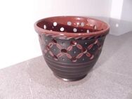 Keramik Übertopf Durchbruch Ritztechnik Blumentopf 12,5 cm schwarz terracotta Vintage Retro 3,- - Flensburg