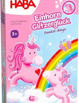 Haba Spiel Einhorn Glitzerglück - Funkel-Bingo, Kinderspiel, Made in Germany