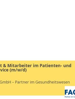 Servicekraft & Mitarbeiter im Patienten- und Stationsservice (m/w/d) - Telgte