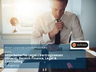 Mitarbeiter*in Legal / Vertragswesen (m/w/d), Bereich Finance, Legal & Controlling - Augsburg