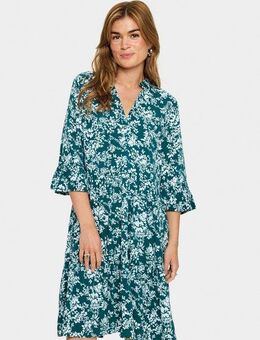 Saint Tropez Blusenkleid EdaSZ Dress mit Volant und 3/4 Ärmel