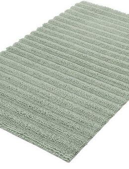 Kleine Wolke Badematte Yara, Höhe 5 mm, beidseitig nutzbar, fußbodenheizungsgeeignet, Baumwolle, rechteckig, Badteppich, Uni Farben, gestreift, waschbar