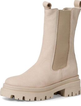 Tamaris Chelseaboots, Blockabsatz, Schlupfboots, Kurzstiefel, beidseitige Stretcheinsätze