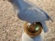 Weißer Vogel auf goldener Kugel um 1920 Porzellanfabrik Gerold & Co Tettau Bavaria - Essen
