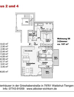 Neubau Waldshut - 3,0 Zimmerwohnung Obergeschoss 3 mit Lift - Waldshut-Tiengen
