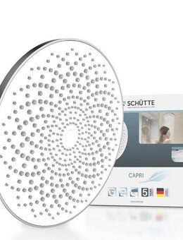 Schütte Kopfbrause CAPRI, Regendusche, Antikalknoppen, rund, Samtstrahltechnologie