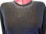 Festliches Lurex-Shirt / Pullover schwarz mit viel Glitzer ca. Gr. 42 - Biebesheim (Rhein)