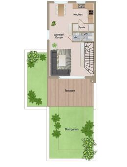 Familienfreundliches Haus mit Terrasse und Dachgarten - Ludwigsburg