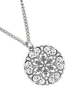 COLLEZIONE ALESSANDRO Lange Kette Ornament, mit rundem Ornament Anhänger
