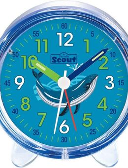 Scout Kinderwecker Favorit Quarzwecker, Geschenkidee, Kinderzimmer, Jungen, Schulanfang, Wal
