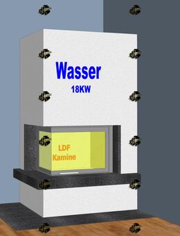 Kaminbausatz 🔵 IMPERIAL EXTRA b Volcano WLh 18KW WASSER Kamin L-Form Ofen L-Kamin Neu Hajduk LDF-Kamine - Strausberg
