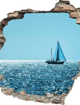 queence Wandtattoo Segelboot (1 St), Wandsticker, Wandbild, selbstklebend, 3D, Wanddurchbruch