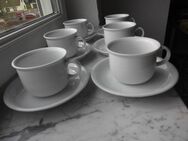 Thomas Trend weiß Porzellan, spülmaschinenfest: 6 Kaffeetassen 2 tlg. zus. 20,-, 8 Kaffee-Obertassen zus. 20,-, 1 Deckel zur Kaffeekanne 5,- - Flensburg