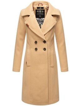 Navahoo Wintermantel Wooly edler Damen Trenchcoat in Wollmantel-Optik