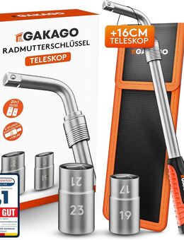 Gakago Teleskop Radmuttern-Schlüssel Set mit 17/19mm & 21/23mm - Birkenfeld (Baden-Württemberg)