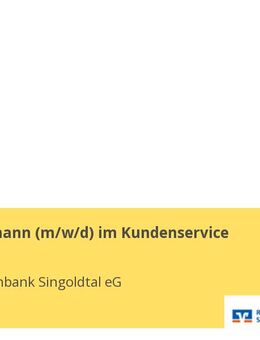 Bankkaufmann (m/w/d) im Kundenservice - Hurlach