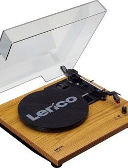 Lenco LS-10WD Plattenspieler mit Lautsprechern (Weiß/Holz) Plattenspieler (Riemenantrieb)