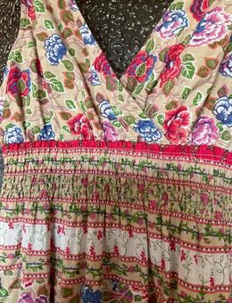 NEU * Rosen * Blumen * Blüten * Flower- Power * Hippie- Style * Maxi * Long * Spaghetti- Träger- Kleid "HALLHUBER" Gr. 34- 36/ XS- S * bunt * - Riedlingen