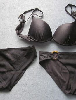 Gr. S: Bikini (bestehend aus Oberteil + 2 Unterteilen), schwarz, "C&A", neuwertig/neu + Pareo, pink, neu - München