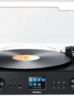 Karcher MC 8000DI Stereoanlage (Digitalradio (DAB), Internetradio, UKW mit RDS, 20 W, Schallplattenspieler, Bluetooth, Stereo Lautsprecher, DAB+, Radio)