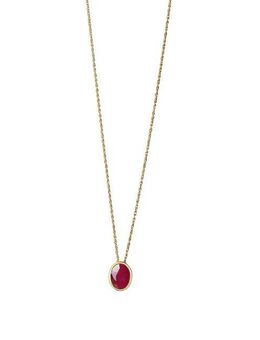 Vivance Kette mit Anhänger 585/- Gelbgold glanz oval Rubin