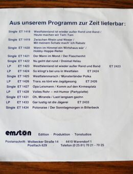 Heiner Wienkamp und die Original Münsterländer Musikanten-Polonaise-Der Sonntagmorgen in Billerbeck-Vinyl-SL,1981/82 - Linnich