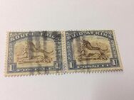 Südafrika-Briefmarke-61-62 waagerechtes Paar-gestempelt - Mahlberg