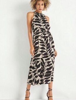 HECHTER PARIS Midikleid mit Allover-Print und Bindeband
