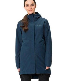 VAUDE Funktionsmantel WOMEN'S CYCLIST PADDED PARKA II (1-tlg) Wasserdicht, winddicht, atmungsaktiv