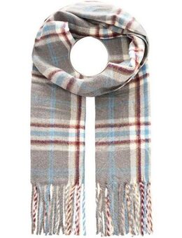 Zwillingsherz Schal "Kariert", mit Karo-Muster und Fransenabschlüssen