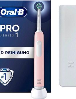 Oral-B Elektrische Zahnbürste PRO Series 1, Aufsteckbürsten: 1 St., Drucksensor