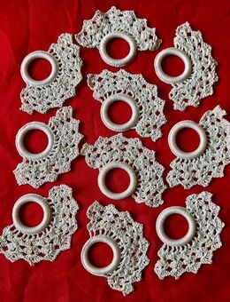 10 Vintage Serviettenhalter - handarbeit, sehr dekorativ - Niederfischbach