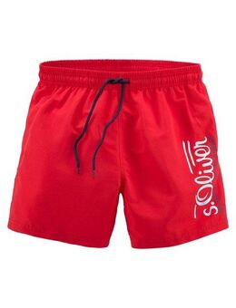 s.Oliver Badeshorts mit Logodruck und kontrastfarbenen Details