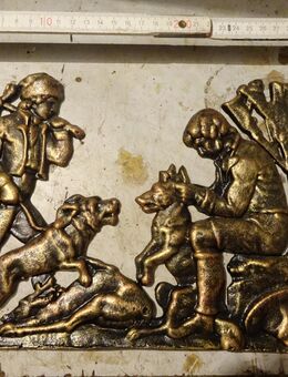 Metallrelief Metallbild Wandbild "Jagdszene" - Altenberg