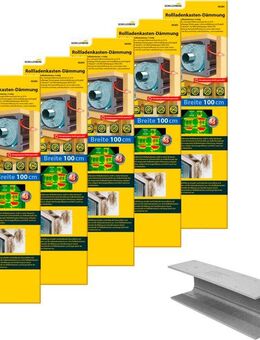 SCHELLENBERG Rollladenkastendämmung 3-teilig, 100 x 28,5 x 1,3 cm, (Set, 5-St), Thermoisolierung für Rollläden, Wärmedämmung
