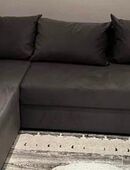 Designer Sofa Denver Samt mit Schlaf- und Klappfunktion in 46395