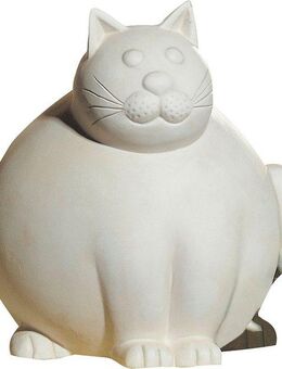 GILDE Dekofigur Katze Molli, creme-weiß (1 St), Dekoobjekt, Tierfigur, Höhe 30 cm, aus Keramik, Wohnzimmer