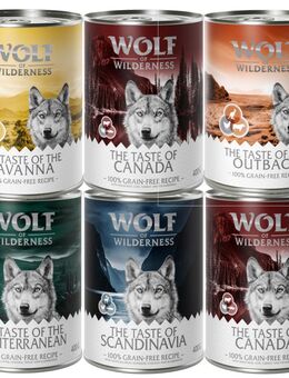 Wolf of Wilderness Adult - Mixpaket - 6 x 400 g: The Taste Of (5 Sorten)