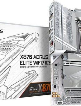 Gigabyte X870 AORUS ELITE WIFI7 ICE Mainboard - Unterstützt AMD Ryzen 9000 CPUs Mainboard