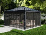 Palram - Canopia Pavillonseitenteil Dallas Garden Gazebo Netting Set, 466x212 cm, mit Reißverschluß und Clips