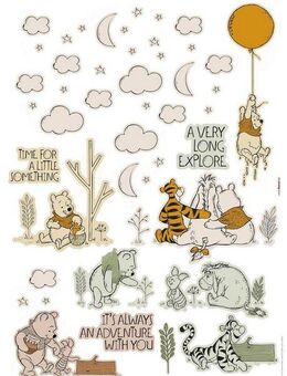 Komar Wandtattoo Winnie the Pooh Woodland - Größe 50 x 70 cm (47 St), selbstklebend, Wandsticker, Kinderzimmer