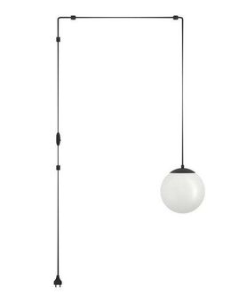 EGLO Hängeleuchte RONDO 3, ohne Leuchtmittel, Pendellampe, Esszimmerlampe aus schwarzem Metall und weißem Glas, E27