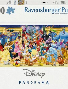 Ravensburger Puzzle Disney Classics, Panorama, Disney Gruppenfoto, 1000 Puzzleteile, Made in Germany