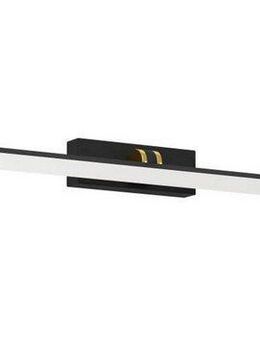 EGLO Spiegelleuchte VERDELLO, LED wechselbar, warmweiß - kaltweiß, Wandlampe aus Kunststoff in Schwarz, Weiß und Messing, Badlampe, IP44