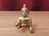 Messing Krishna als Kind, neu, Indien. 5,7, cm hoch, 6 cm lang - Berlin