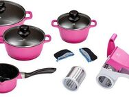 KING Topf-Set Berry, Aluminiumguss (Set, 6-tlg., 1x Stielkasserolle Ø 16 cm, Kochtopf Ø 16/20/24 cm), Induktion