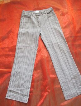 NEUw * Marlene- Style * Streifen * Jeans- Hose "Kenny S." Modell: PIA Gr. 36/ S * braun- Töne * cremè- beige * - Riedlingen