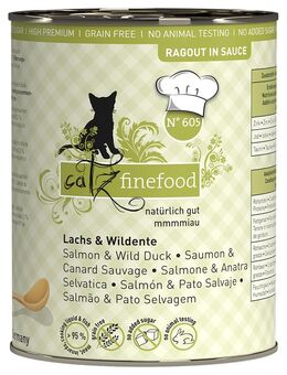 catz finefood Ragout 6 x 380 g - No.605 Lachs & Wildente